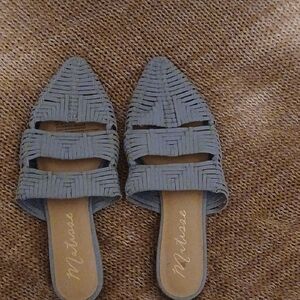 Matisse Woven Gray Mules
